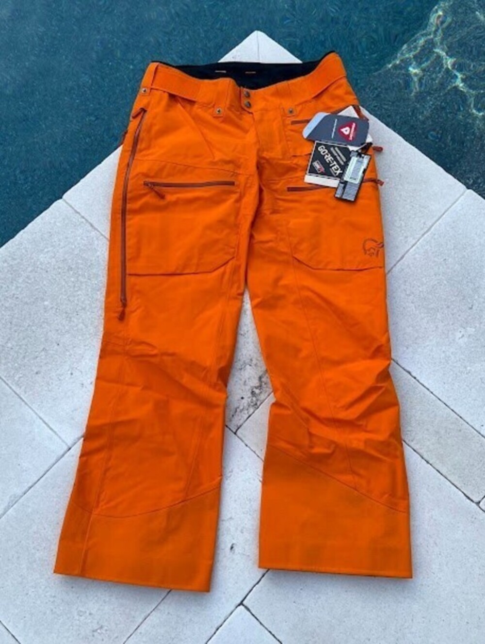 NORRONA Lofoten Gore-Tex Insulated Pants Women's Size L Orange NWT $529 MSRP